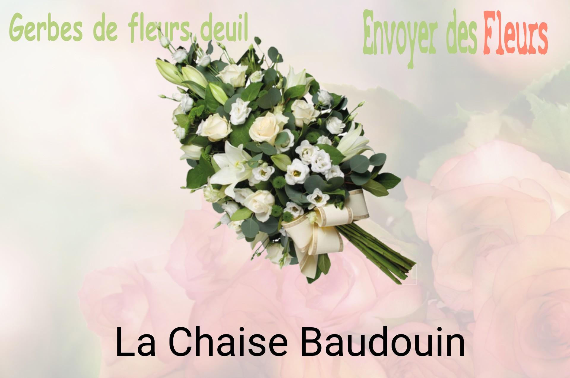 Gerbe de fleurs de deuil livrée à La Chaise-Baudouin